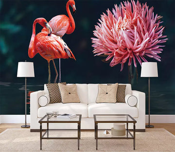 3D Pink Flamingo 1201 Wall Murals Wallpaper AJ Wallpaper 2 