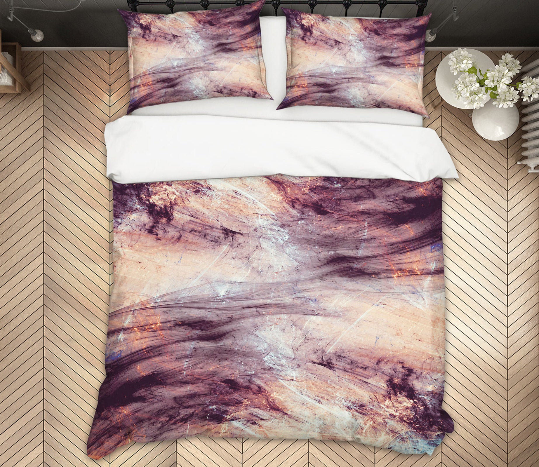3D Brown Texture 12043 Bed Pillowcases Quilt