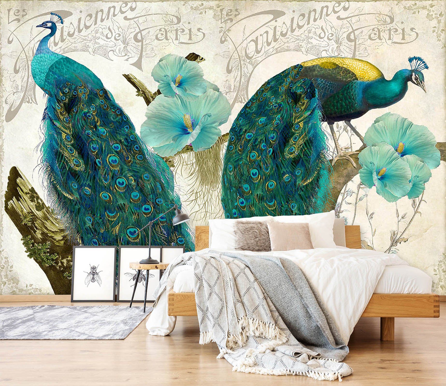 3D Elegant Peacock 504 Wallpaper AJ Wallpaper 2 