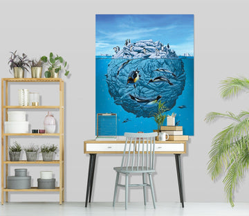 3D Penguin Wink Def 060 Vincent Hie Wall Sticker Wallpaper AJ Wallpaper 2 