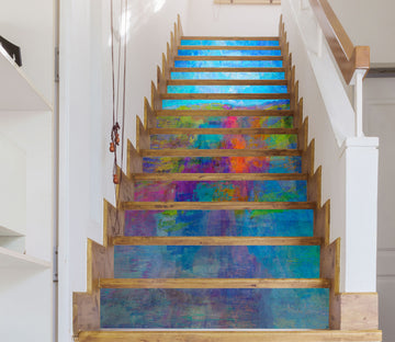3D Colorful Pattern Painting 9465 Michael Tienhaara Stair Risers