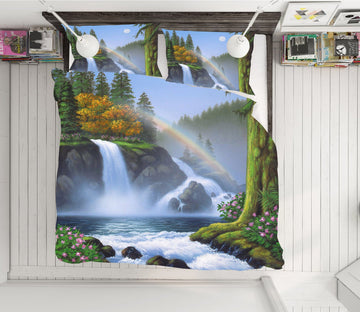 3D Waterfall 2136 Jerry LoFaro bedding Bed Pillowcases Quilt Quiet Covers AJ Creativity Home 
