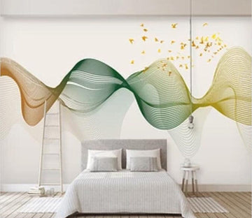 3D Wavy Lines 2915 Wall Murals Wallpaper AJ Wallpaper 2 