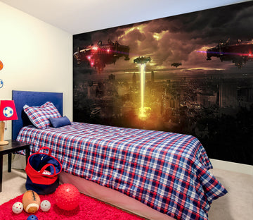 3D Space Station 411 Vehicle Wall Murals