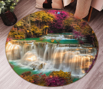 3D Waterfall 69069 Round Non Slip Rug Mat