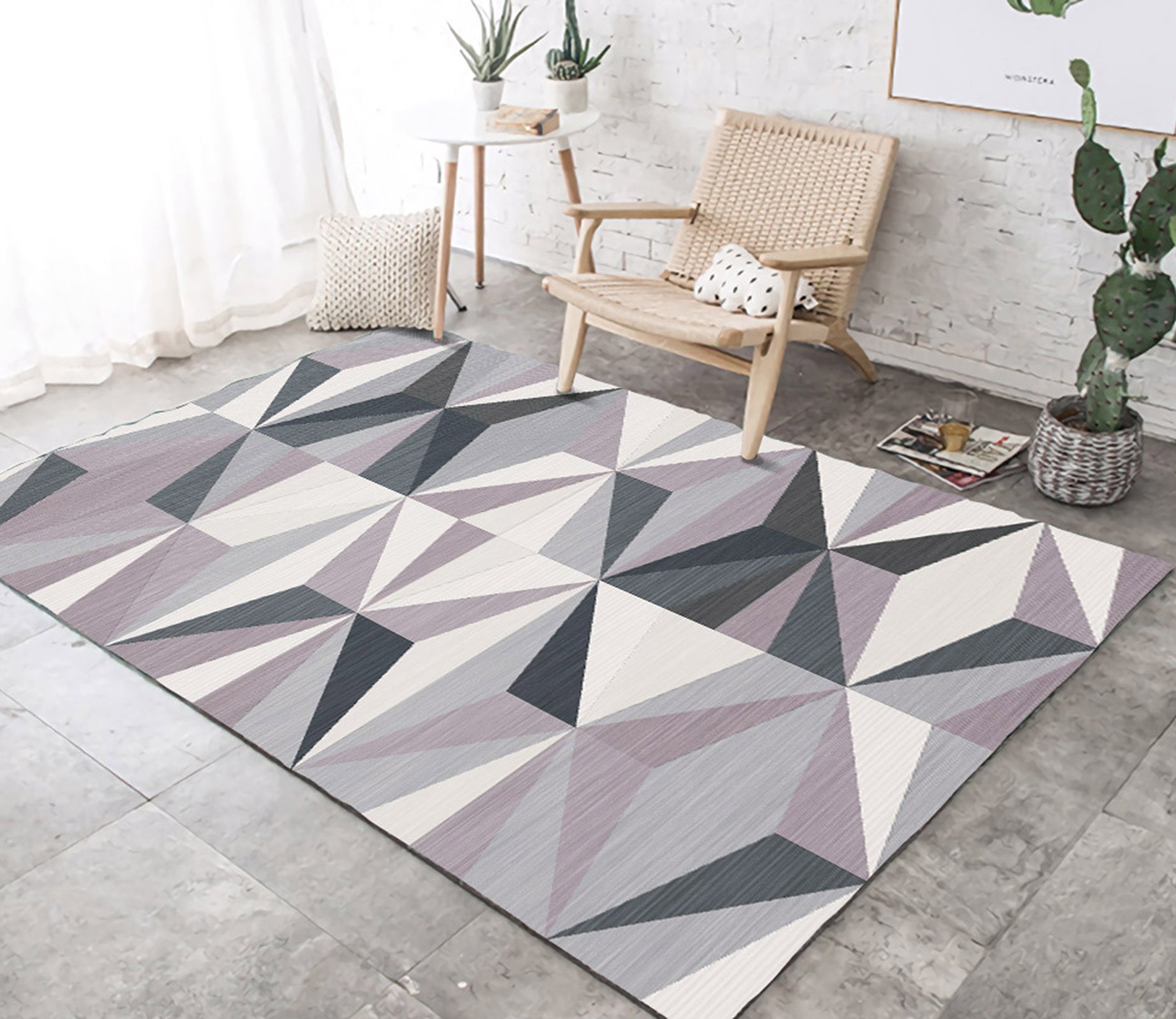 3D Colored Geometric Pattern WG319 Non Slip Rug Mat Mat AJ Creativity Home 