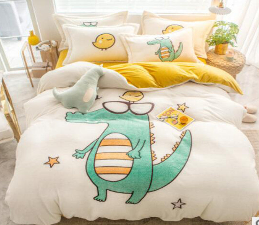 3D Cartoon crocodile 14182 Bed Pillowcases Quilt