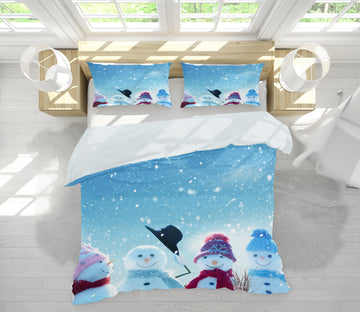 3D Snowman 51002 Christmas Quilt Duvet Cover Xmas Bed Pillowcases