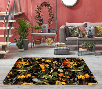 3D Flowers Leaves 114 Uta Naumann Rug Non Slip Rug Mat Mat AJ Creativity Home 
