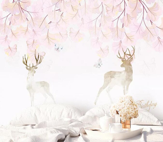 3D Pink Peach 1886 Wall Murals Wallpaper AJ Wallpaper 2 