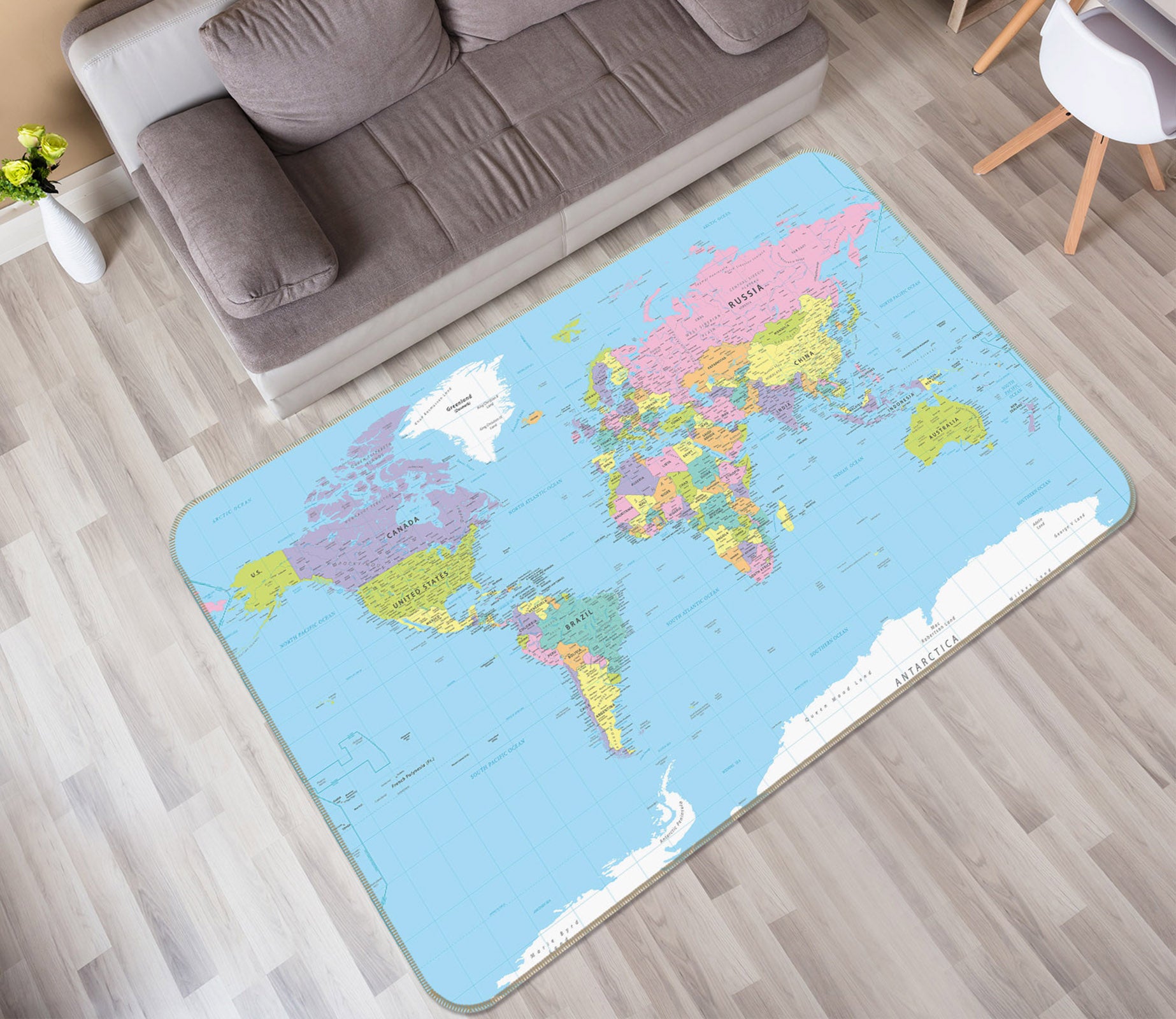 3D Map 34182 Non Slip Rug Mat