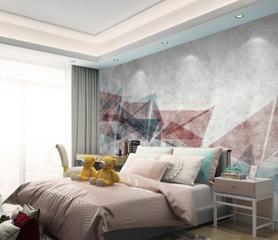 3D Color Triangle WG053 Wall Murals Wallpaper AJ Wallpaper 2 