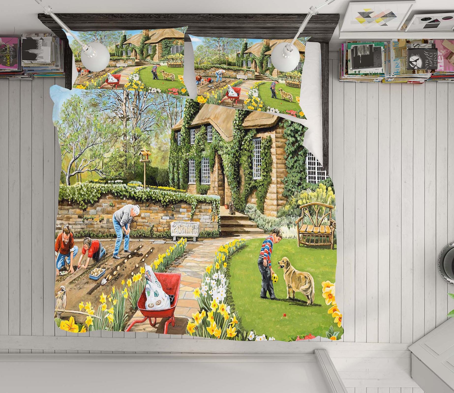 3D Spring Gardening 2051 Trevor Mitchell bedding Bed Pillowcases Quilt Quiet Covers AJ Creativity Home 