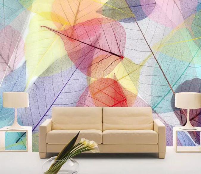 3D Colored Leaves 1206 Wall Murals Wallpaper AJ Wallpaper 2 