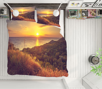 3D Mountain Forest 59148 Bed Pillowcases Quilt