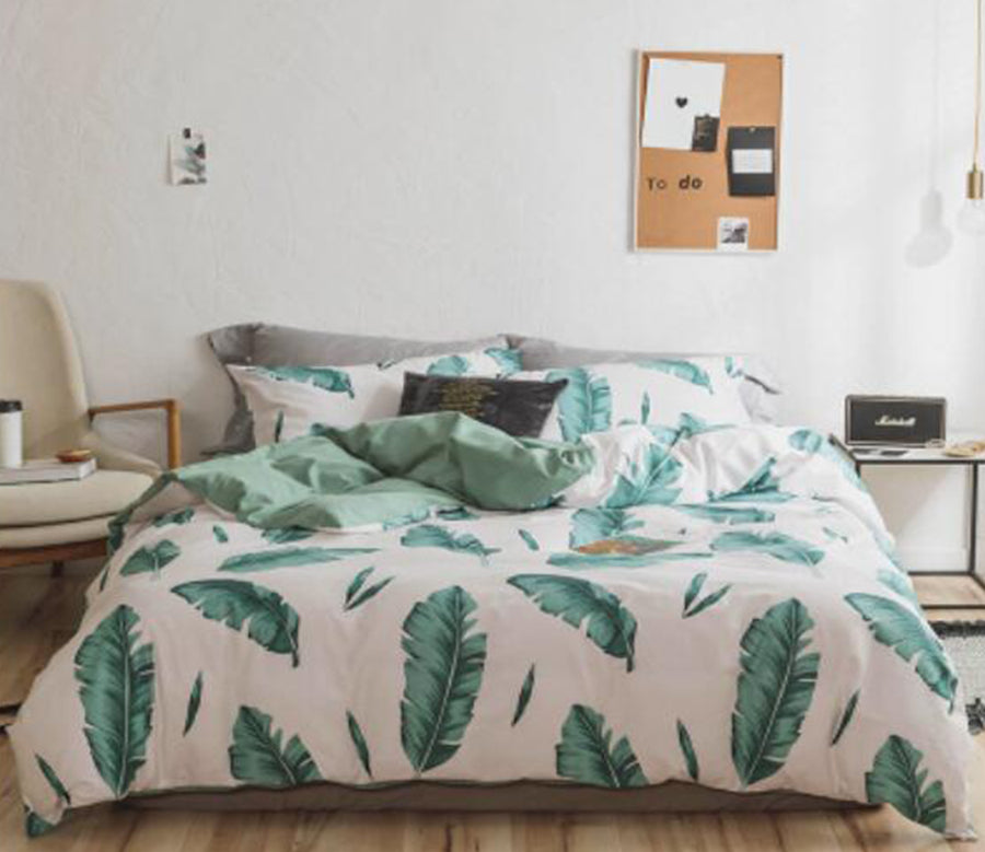 3D Banana Leaf 30231 Bed Pillowcases Quilt