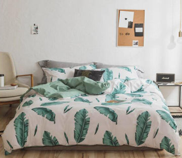 3D Banana Leaf 30231 Bed Pillowcases Quilt