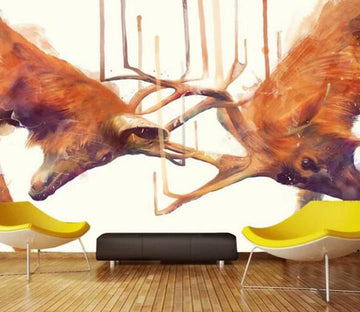 3D Antelope Playful 896 Wall Murals Wallpaper AJ Wallpaper 2 