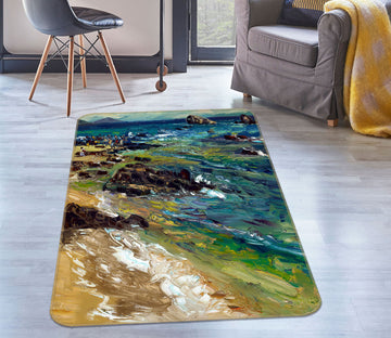 3D Sea Waves 65065 Non Slip Rug Mat