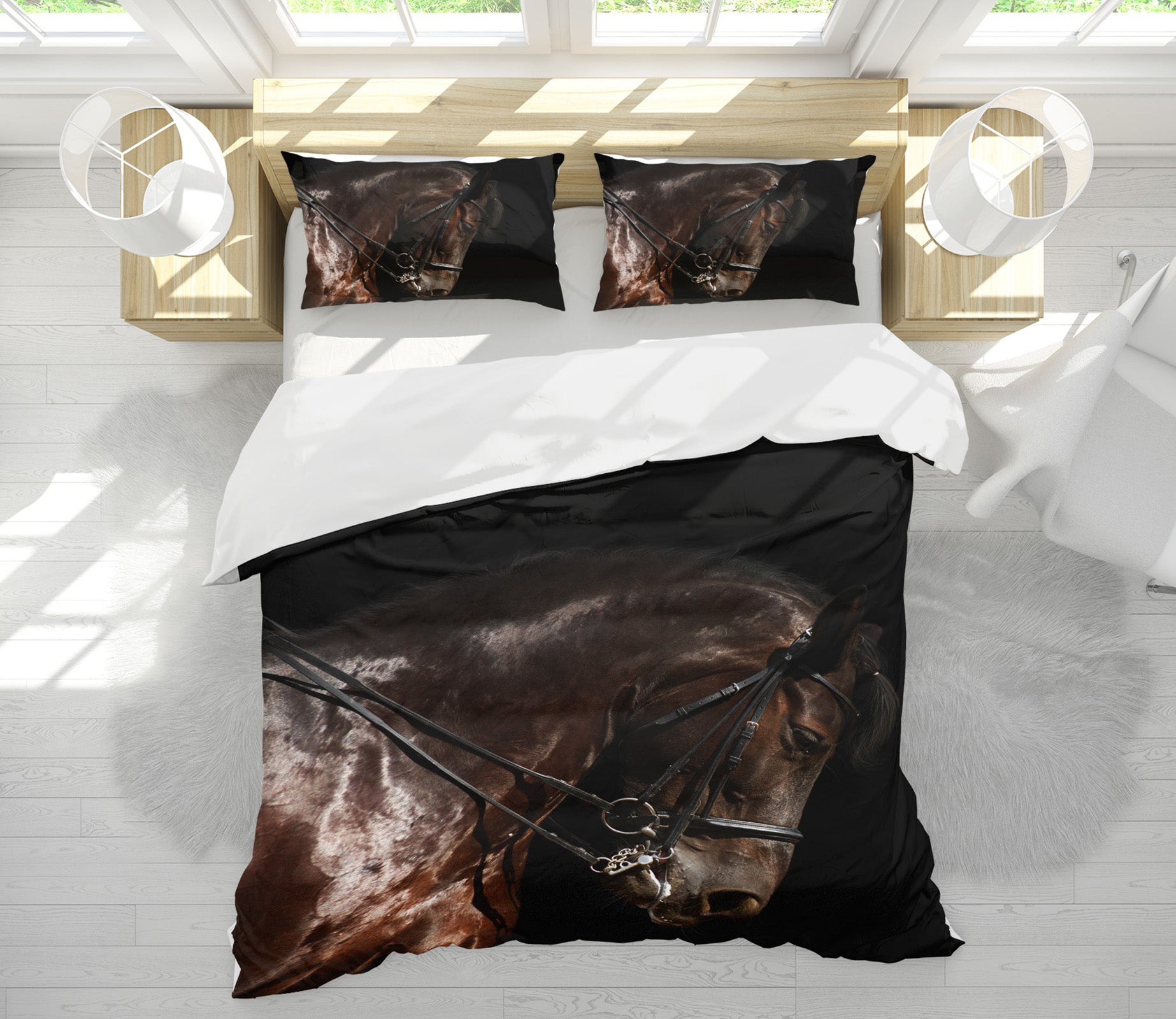 3D Horses 21017 Bed Pillowcases Quilt