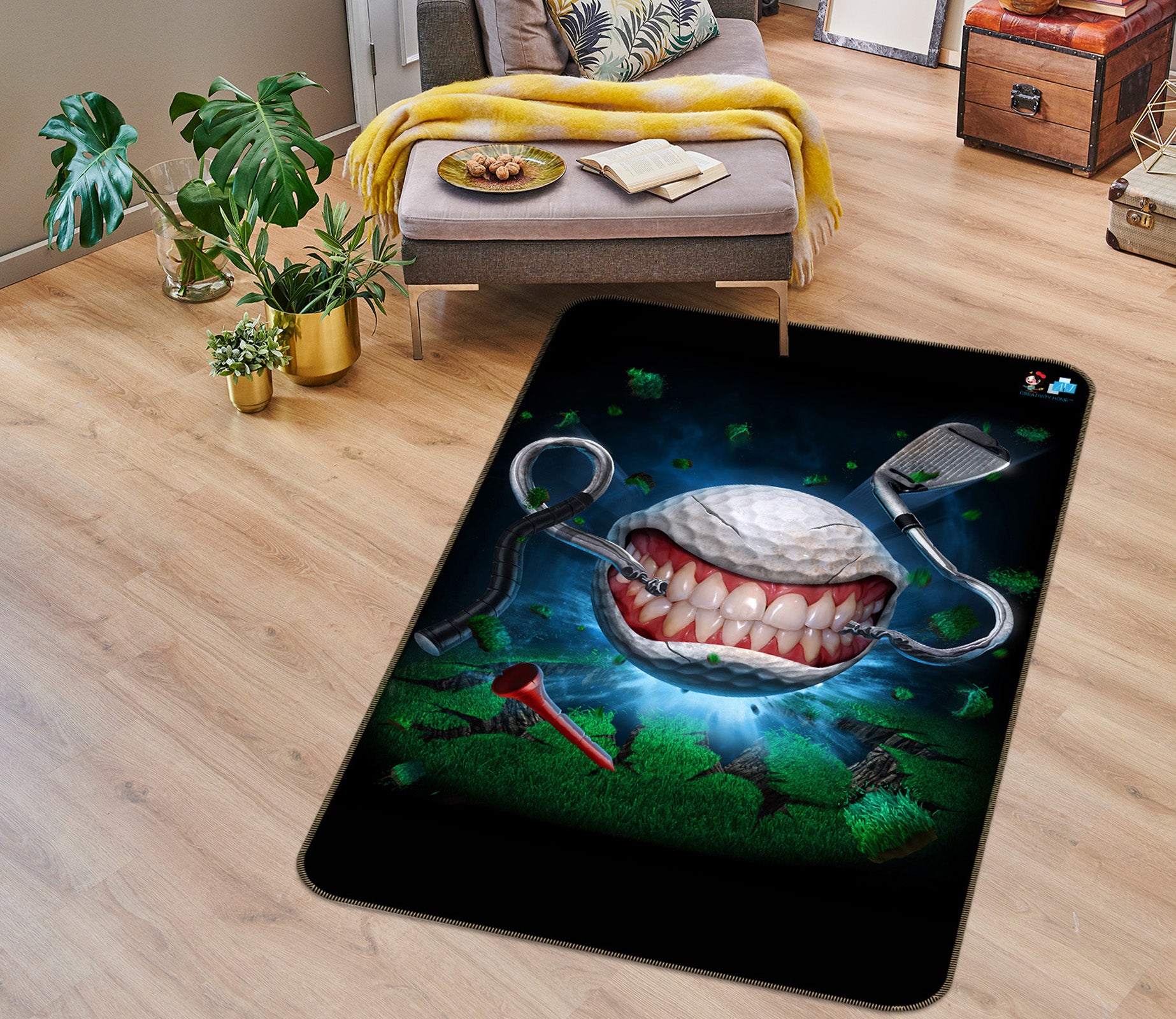 3D Teeth Baseball 4119 Tom Wood Rug Non Slip Rug Mat