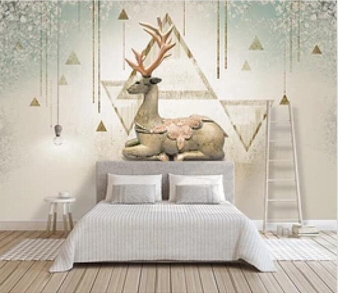 3D Triangle Deer 2823 Wall Murals Wallpaper AJ Wallpaper 2 