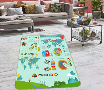 3D Map Pattern 77250 Non Slip Rug Mat
