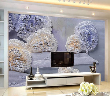 3D Purple Tree WC840 Wall Murals