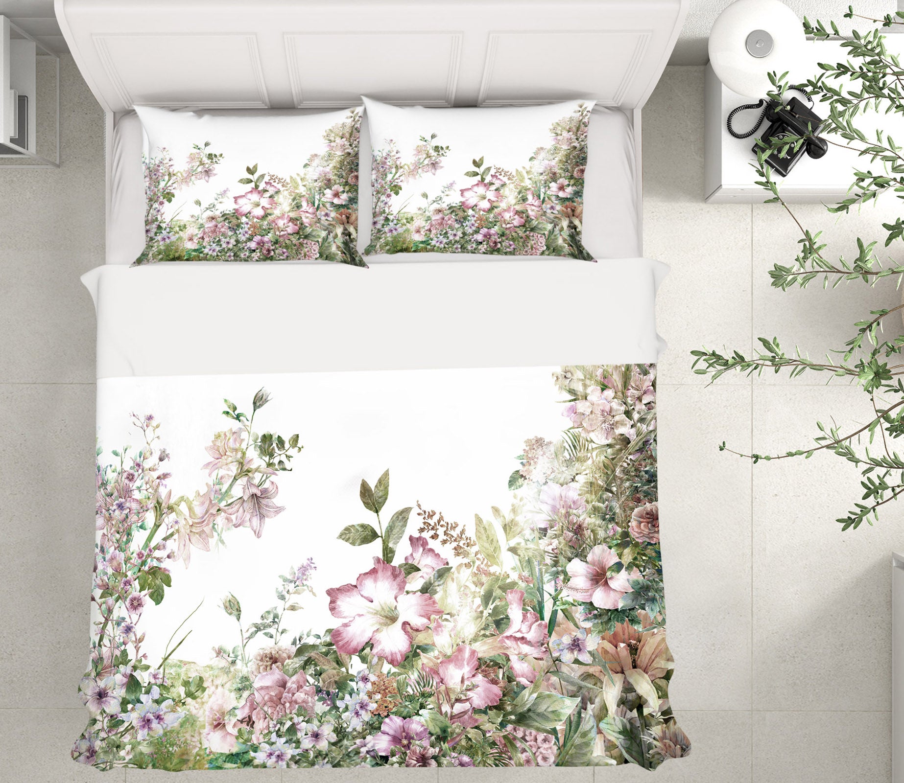 3D Flower Bush 15058 Bed Pillowcases Quilt