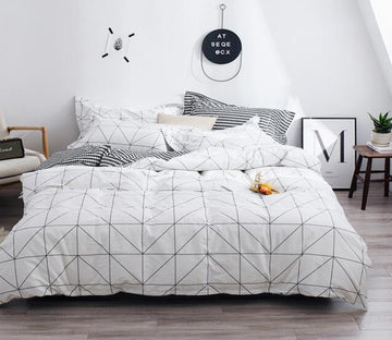 3D Stripe 7052 Bed Pillowcases Quilt