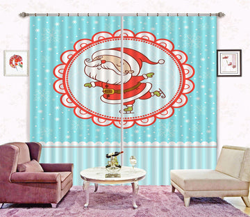 3D Old Man Pattern Lace 66 Curtains Drapes Curtains AJ Creativity Home 