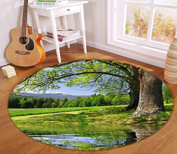 3D Tree 66187 Round Non Slip Rug Mat