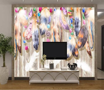 3D Colored Feathers 2656 Wall Murals Wallpaper AJ Wallpaper 2 