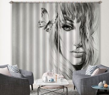 3D Butterfly Model 007 Curtains Drapes