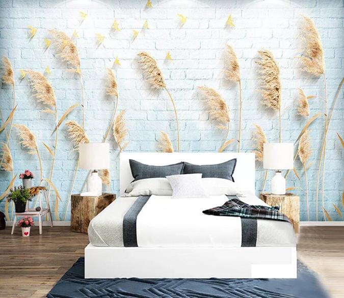 3D Reed Fluttering 1280 Wall Murals Wallpaper AJ Wallpaper 2 