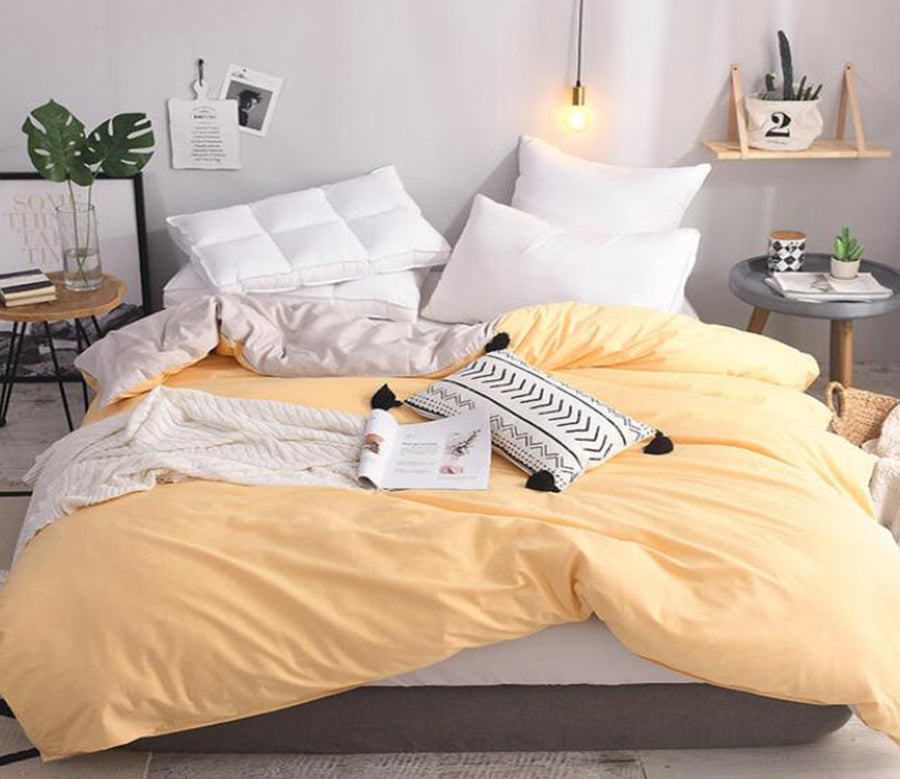 3D Yellow 3100 Bed Pillowcases Quilt