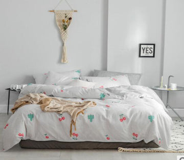 3D Cactus Cherry 15029 Bed Pillowcases Quilt