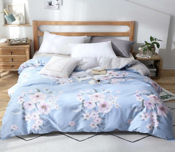 3D White Flower Branch 3182 Bed Pillowcases Quilt