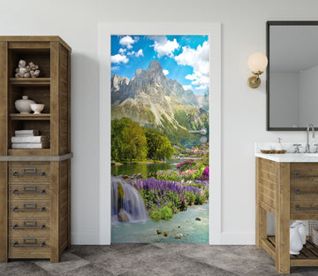 3D Mountains 24134 Door Mural