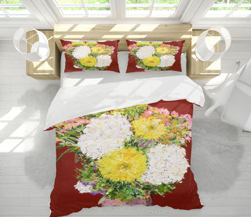 3D Paint Chrysanthemum 1090 Allan P. Friedlander Bedding Bed Pillowcases Quilt Quiet Covers AJ Creativity Home 