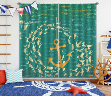 3D School Of Fish 046 Showdeer Curtain Curtains Drapes Curtains AJ Creativity Home 
