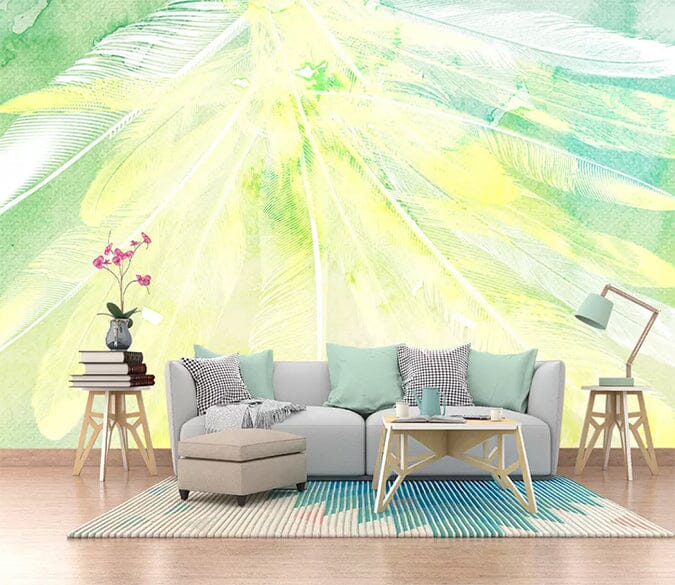 3D Yellow Feather 2365 Wall Murals Wallpaper AJ Wallpaper 2 
