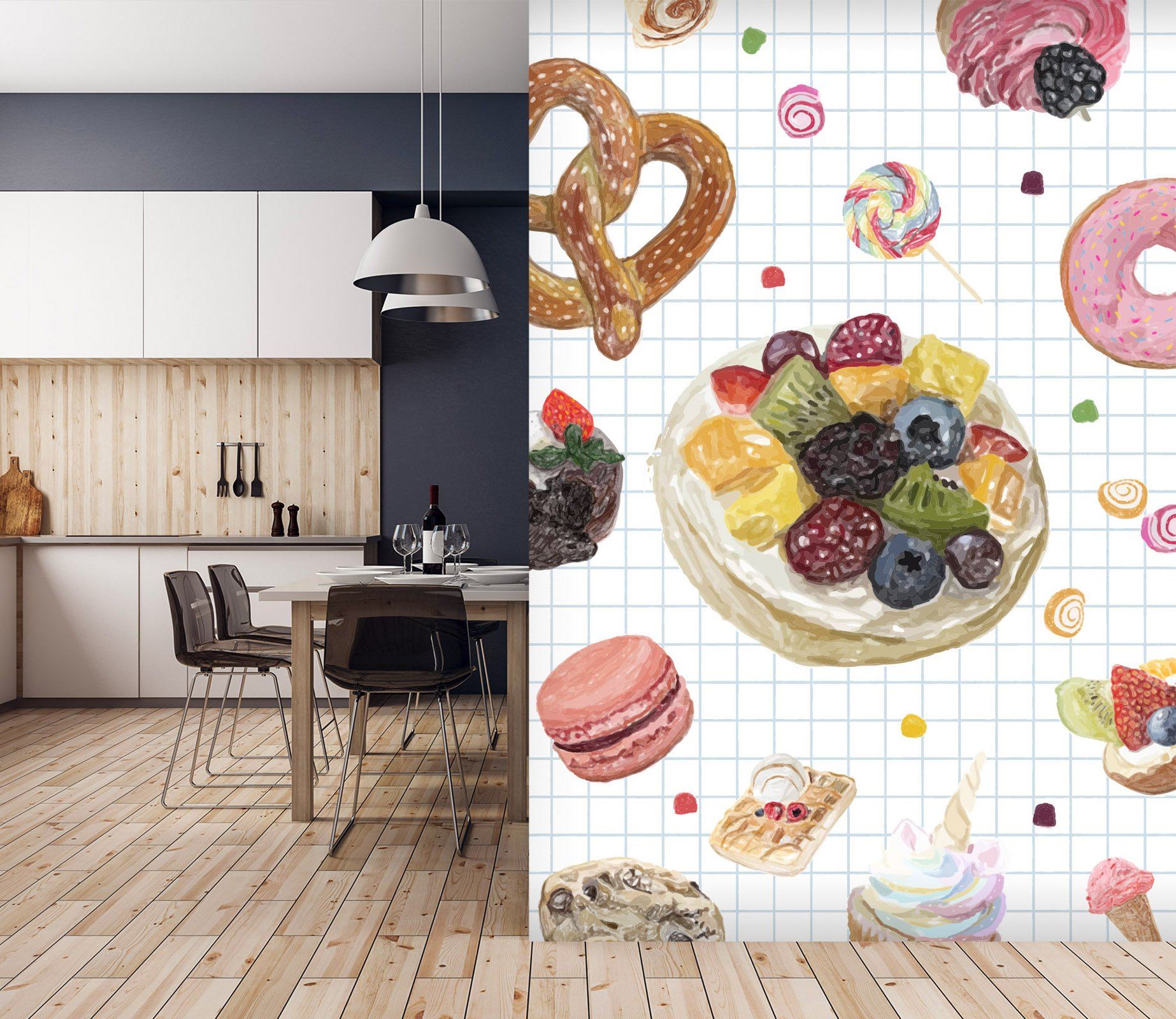 3D Fruit Cake Ice Cream 134 Wallpaper AJ Wallpaper 2 