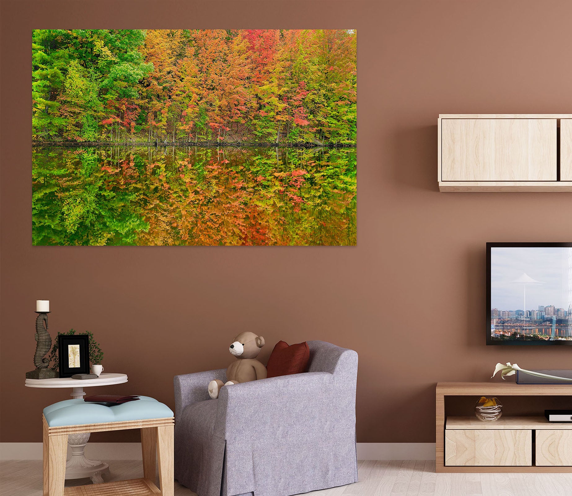 3D Forest Reflection 61183 Kathy Barefield Wall Sticker