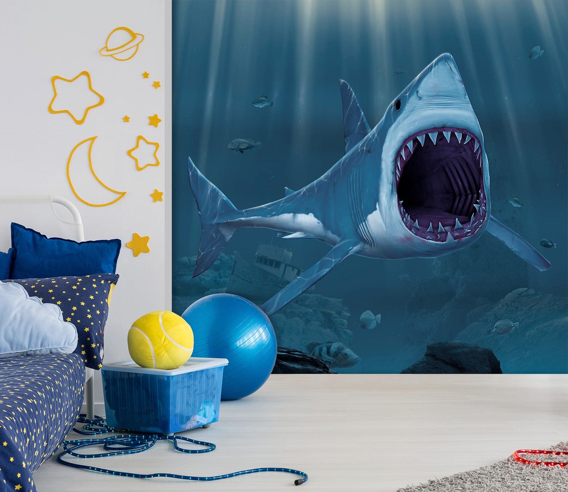 3D Shark Bite 1548 Wall Murals Exclusive Designer Vincent Wallpaper AJ Wallpaper 2 