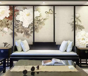 3D Flower Bird 1529 Wall Murals Wallpaper AJ Wallpaper 2 