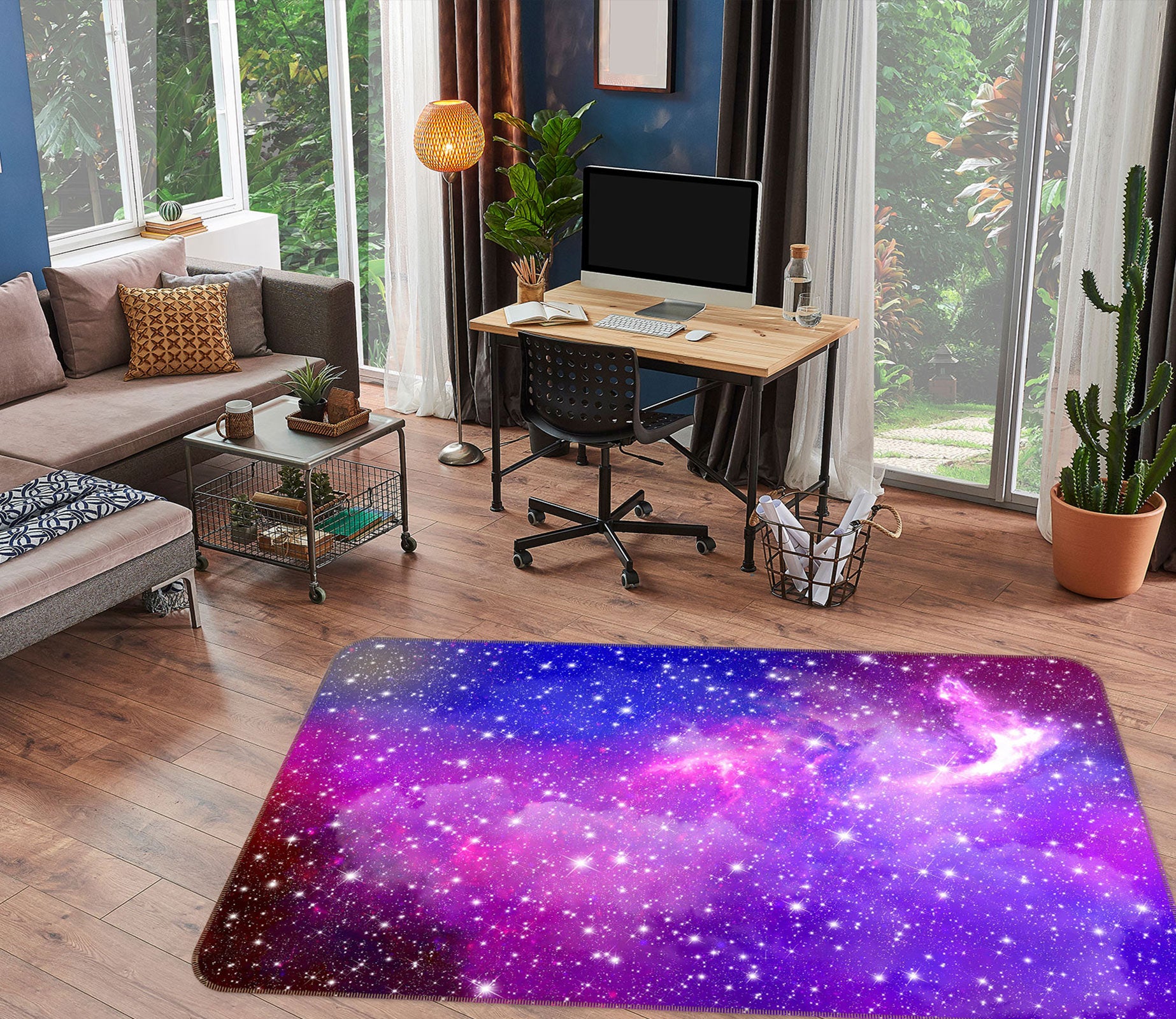 3D Starry Sky 26213 Non Slip Rug Mat