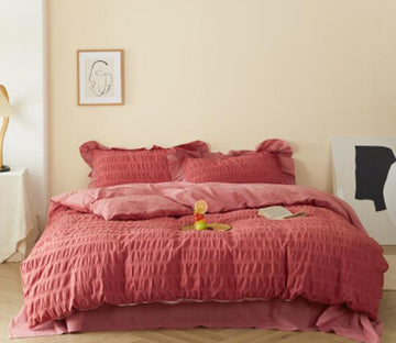 3D Red 50120 Bed Pillowcases Quilt