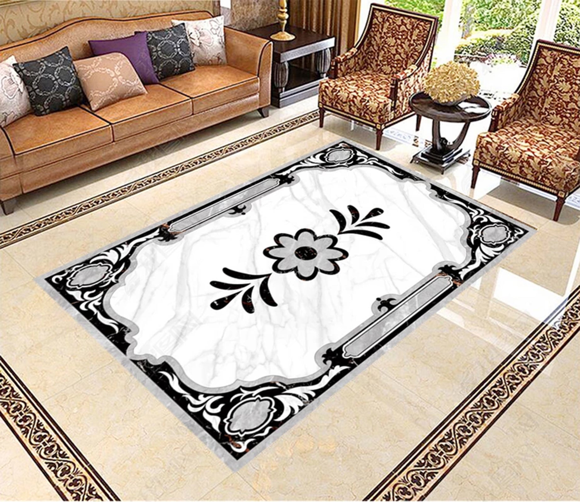 3D Color Stripe WG588 Non Slip Rug Mat Mat AJ Creativity Home 