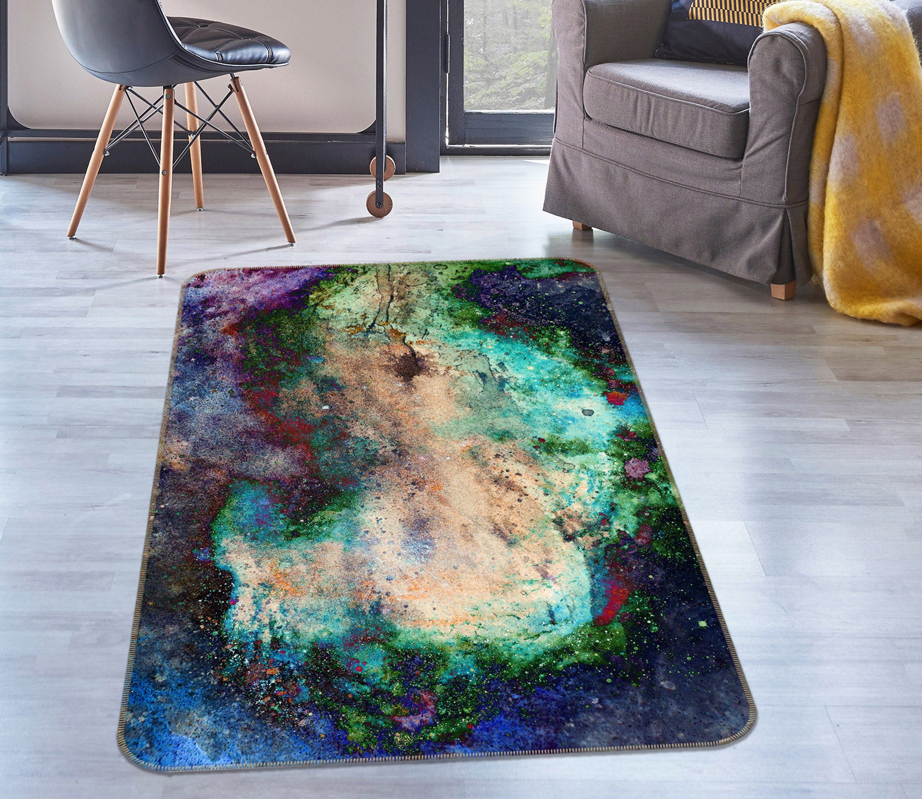 3D Colour 65051 Non Slip Rug Mat